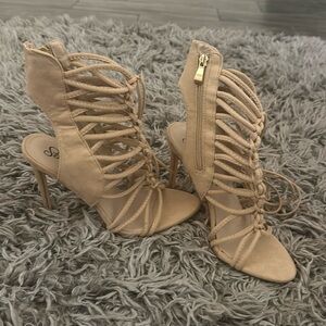 Strappy Tan Heel